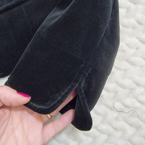 J. CREW Ecole Velvet Blazer Black Hook Eye Close Size 12 P EUC‎ - Picture 8 of 16